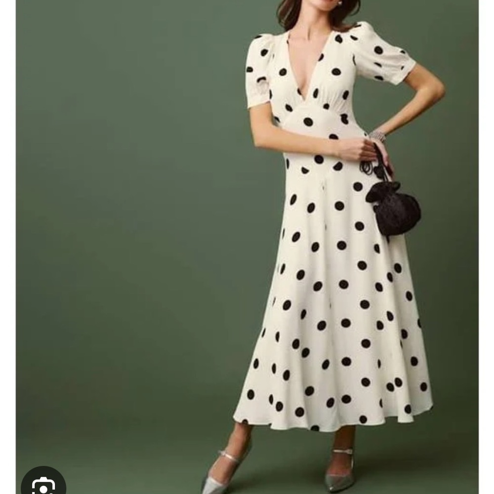 Reformation naira dress polka dot maxi dress NWT